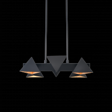 ZEEV Lighting CD10033-6-MBK - 6-Light Geometric Triangular Matte Black Linear Pendant