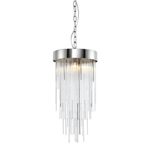 ZEEV Lighting P30009-4-PN - 4-Light 12" Round Polished Nickel Convertible Flush Crystal Chandelier