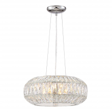 ZEEV Lighting P30079-5-CH - Lunar 12" 5-Light, Crystal Drum Pendant in Polished Chrome