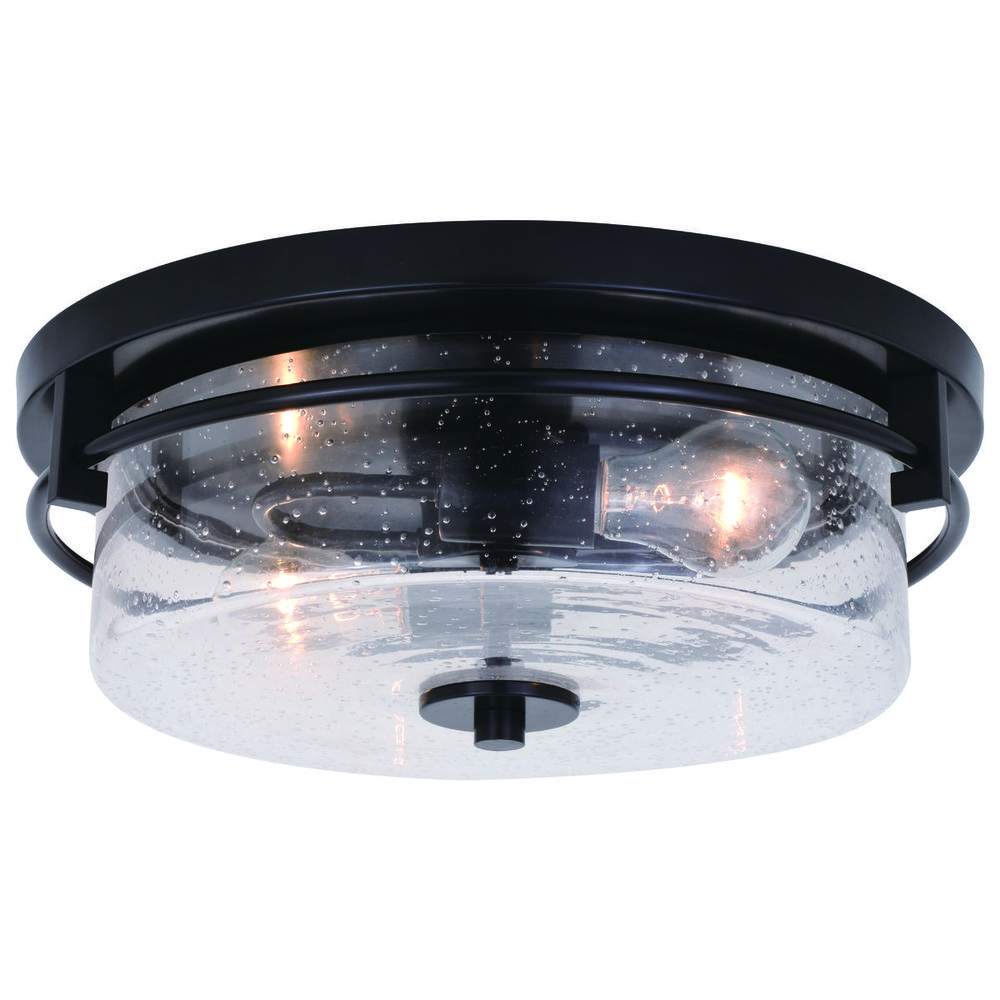 Addison 15-in. 2 Light Flush Mount Matte Black