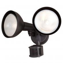 Vaxcel International T0695 - 11.75-in. 2 Light Outdoor Motion Sensor Security Flood Light Bronze 180 Deg.