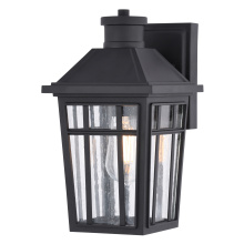 Vaxcel International T0814 - Garfield Park 12-in. H Outdoor Wall Light Textured Black