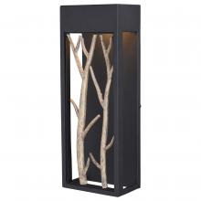 Vaxcel International T0561 - Ocala 6 in. W LED Outdoor Wall Light Textured Black with Poplar