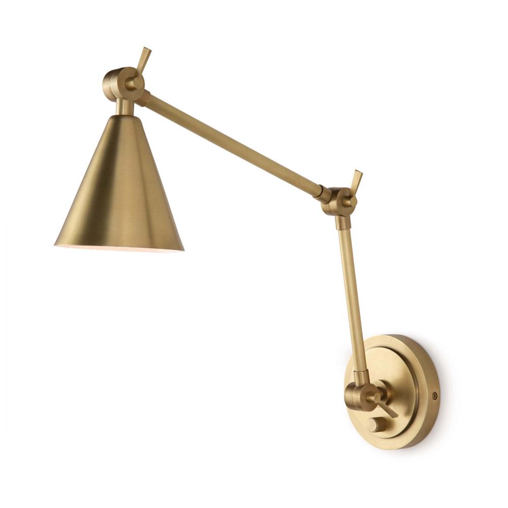 Regina Andrew Sal Task Sconce (Natural Brass)