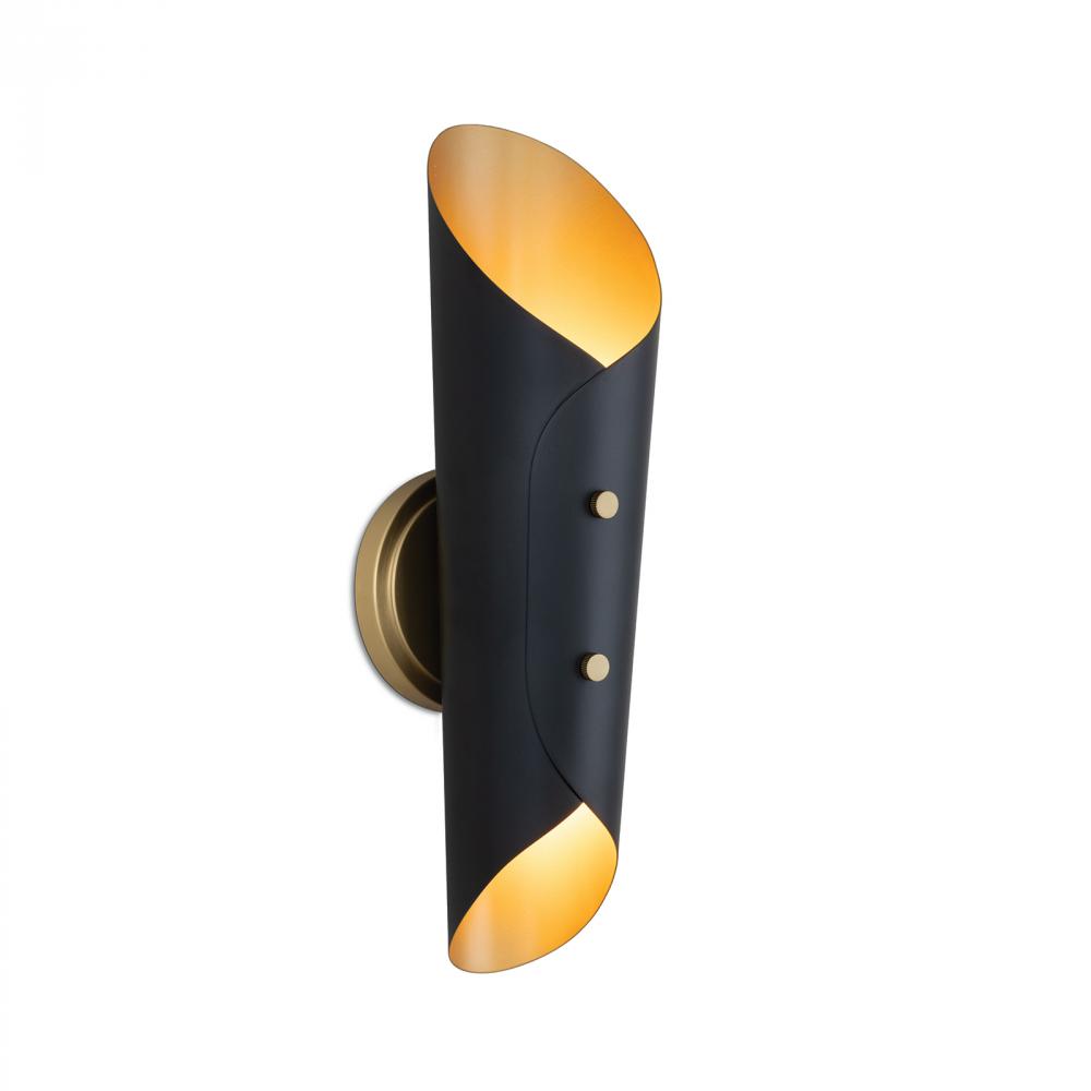 Regina Andrew Vest Sconce (Blackened Brass and N