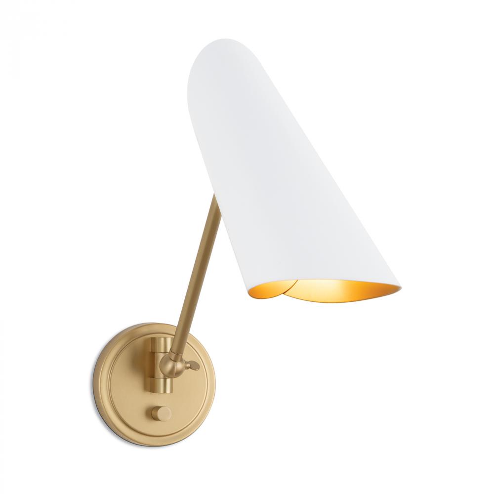 Regina Andrew Vest Single Arm Sconce (White and