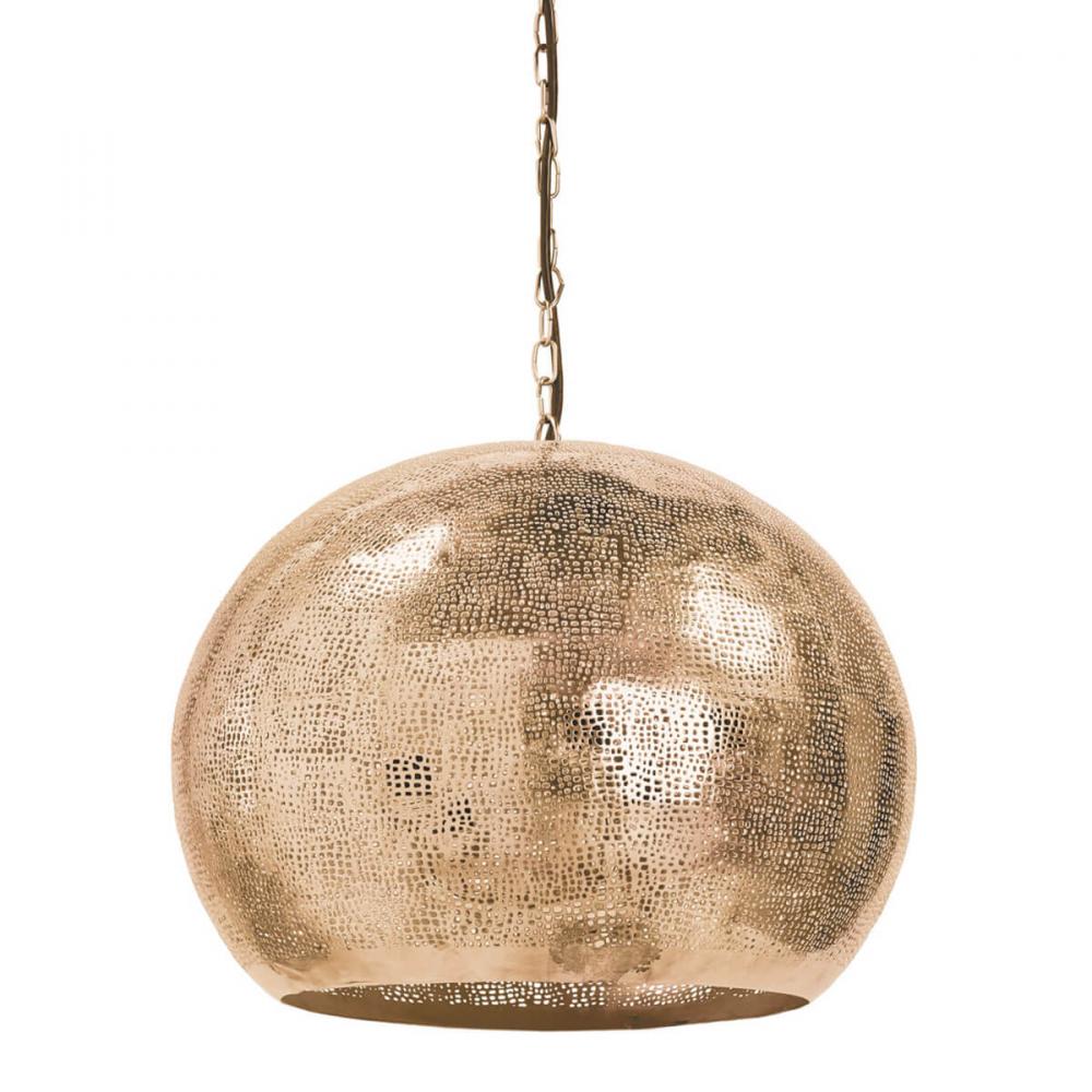 Regina Andrew Pierced Metal Sphere Pendant (Natu