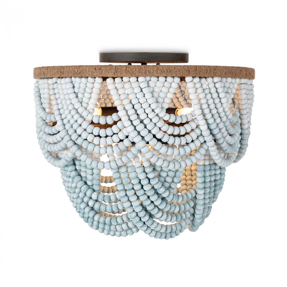 Coastal Living Ombre Wood Bead Flush Mount