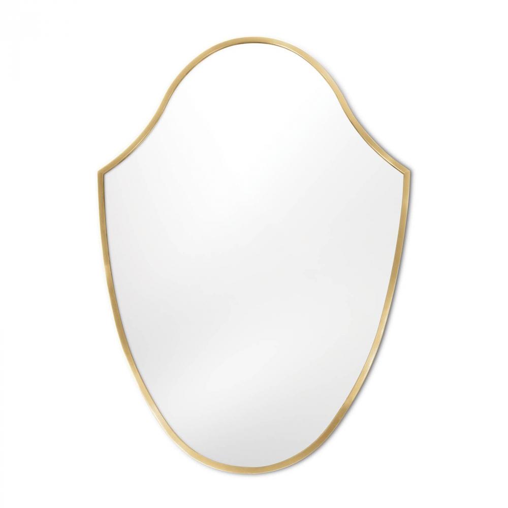 Regina Andrew Crest Mirror (Natural Brass)