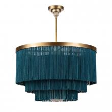 Regina Andrew 16-1257BLU - Regina Andrew Cabaret Fringe Chandelier (Peacock