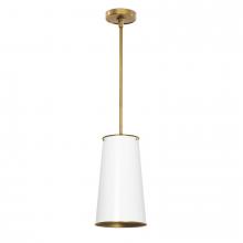 Regina Andrew 16-1392WT - Regina Andrew Hattie Pendant (White and Natural Brass)
