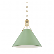 Hudson Valley MDS352-AGB/LFG - 1 LIGHT LARGE PENDANT