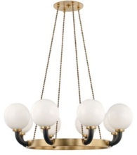 Hudson Valley 3646-AGB/BK - Werner Chandelier