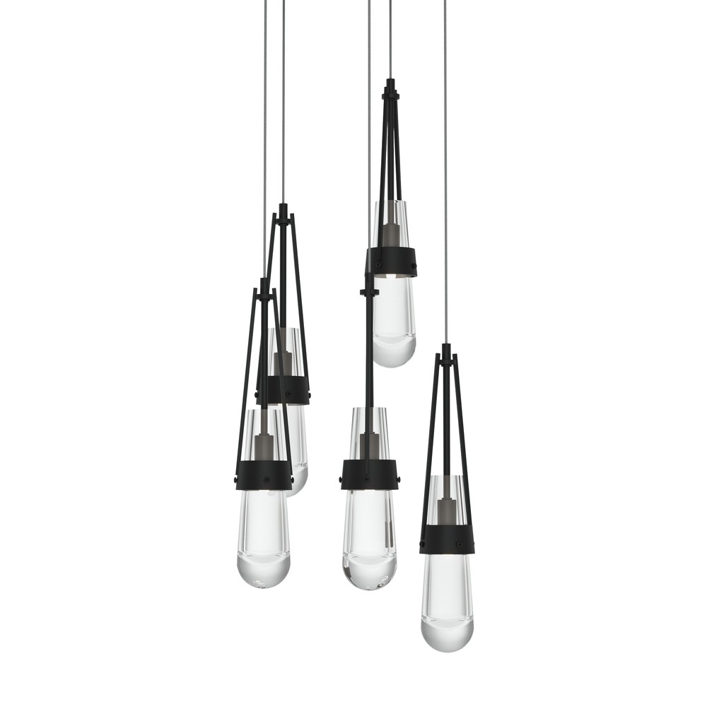 Link 5-Light Clear Glass Pendant