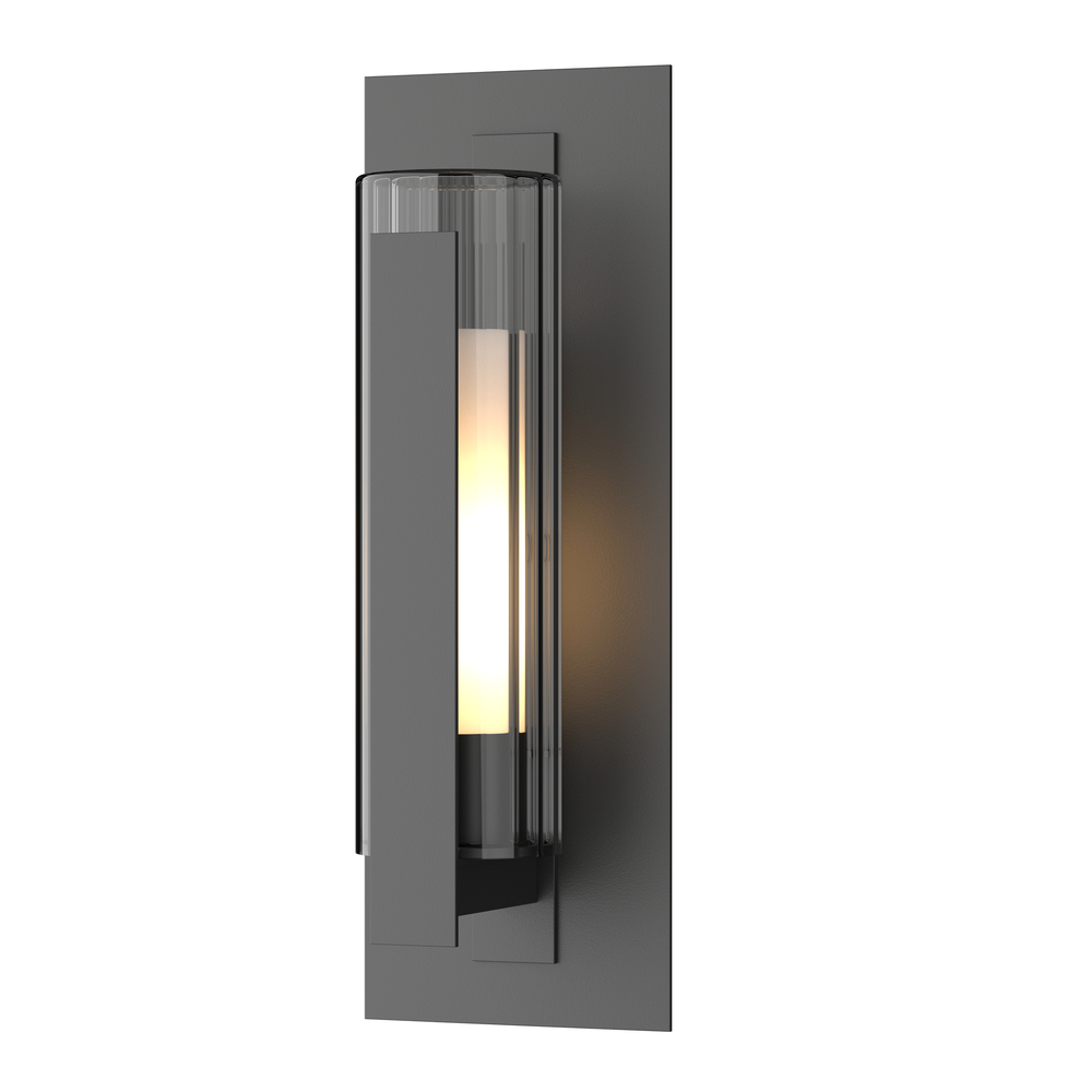 Vertical Bar Fluted Glass Medium Outdoor Sconce