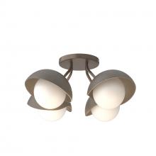 Hubbardton Forge 121375-SKT-05-07-GG0711 - Brooklyn 4-Light Single Shade Semi-Flush