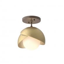 Hubbardton Forge 121377-SKT-05-86-GG0711 - Brooklyn 1-Light Double Shade Semi-Flush