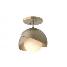 Hubbardton Forge 121377-SKT-86-84-GG0711 - Brooklyn 1-Light Double Shade Semi-Flush