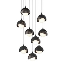 Hubbardton Forge 131105-SKT-LONG-10-14-GG0711 - Brooklyn 9-Light Double Shade Pendant