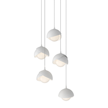 Hubbardton Forge 131125-SKT-LONG-02-02-GG0711 - Brooklyn 5-Light Double Shade Pendant