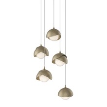 Hubbardton Forge 131125-SKT-LONG-84-84-GG0711 - Brooklyn 5-Light Double Shade Pendant