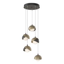 Hubbardton Forge 131125-SKT-STND-07-84-GG0711 - Brooklyn 5-Light Double Shade Pendant