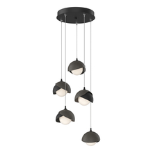 Hubbardton Forge 131125-SKT-STND-10-07-GG0711 - Brooklyn 5-Light Double Shade Pendant