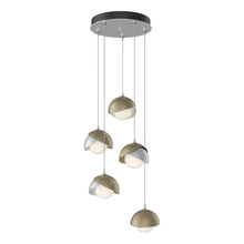 Hubbardton Forge 131125-SKT-STND-82-84-GG0711 - Brooklyn 5-Light Double Shade Pendant