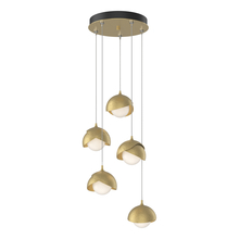 Hubbardton Forge 131125-SKT-STND-86-86-GG0711 - Brooklyn 5-Light Double Shade Pendant