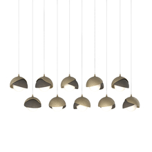 Hubbardton Forge 131205-SKT-LONG-84-07-GG0711 - Brooklyn 10-Light Double Shade Pendant