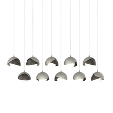 Hubbardton Forge 131205-SKT-LONG-85-14-GG0711 - Brooklyn 10-Light Double Shade Pendant