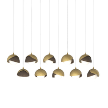 Hubbardton Forge 131205-SKT-LONG-86-05-GG0711 - Brooklyn 10-Light Double Shade Pendant