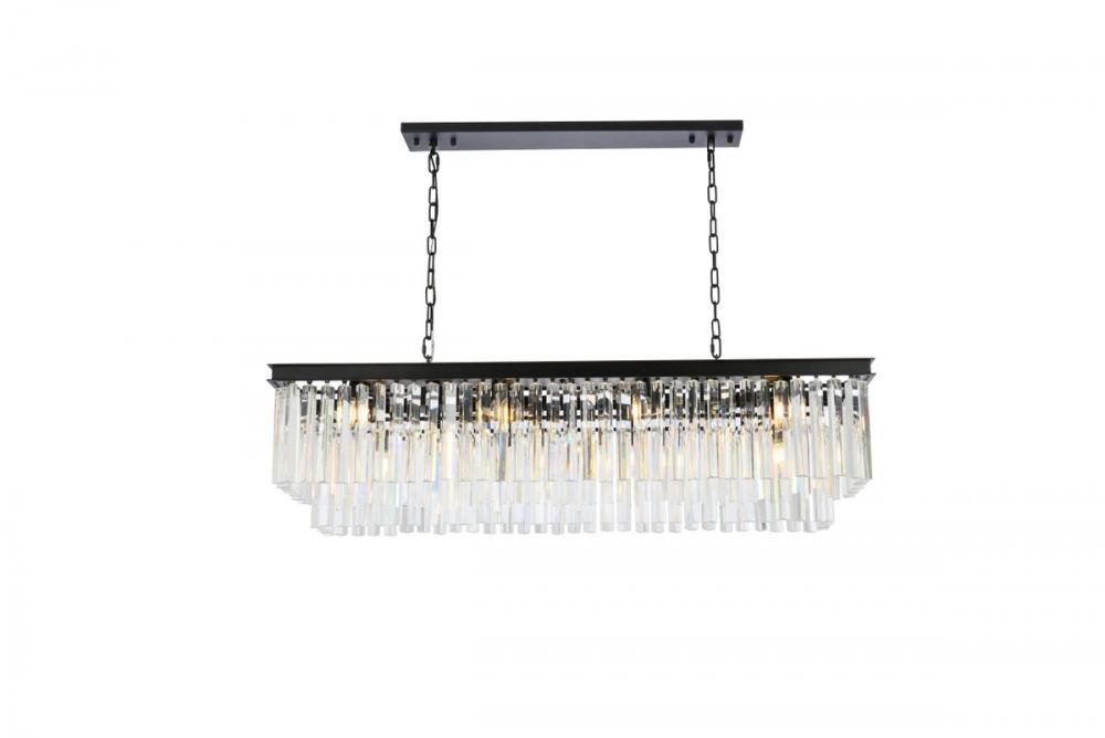 Sydney 12 Light Matte Black Chandelier Clear Royal Cut Crystal