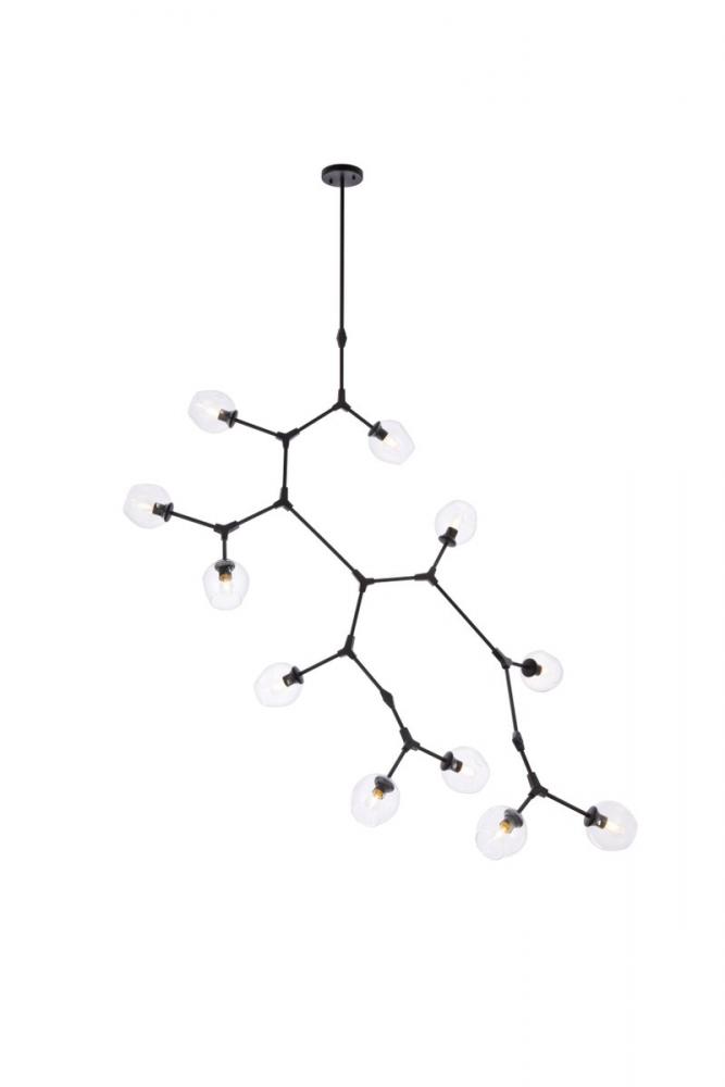 Cavoli 11 Lights Black Chandelier