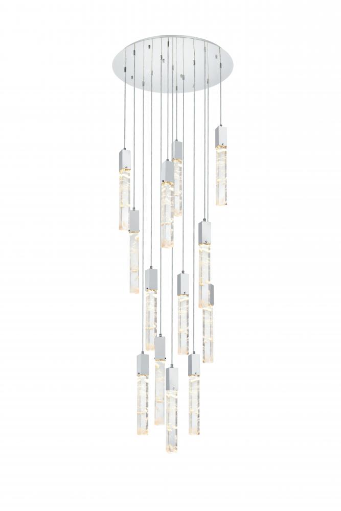 Aurora 30 inch Chandelier in Chrome