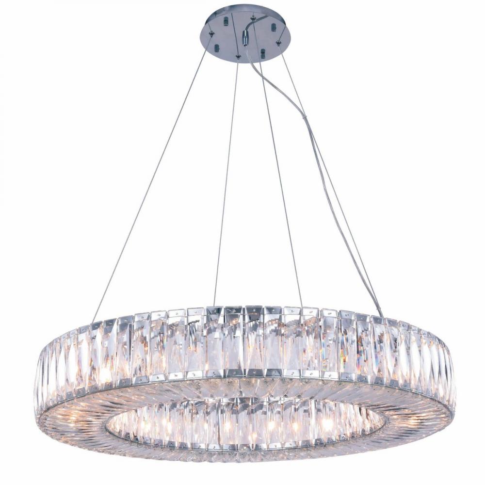 Cuvette 15 Light Chrome Chandelier Clear Royal Cut Crystal