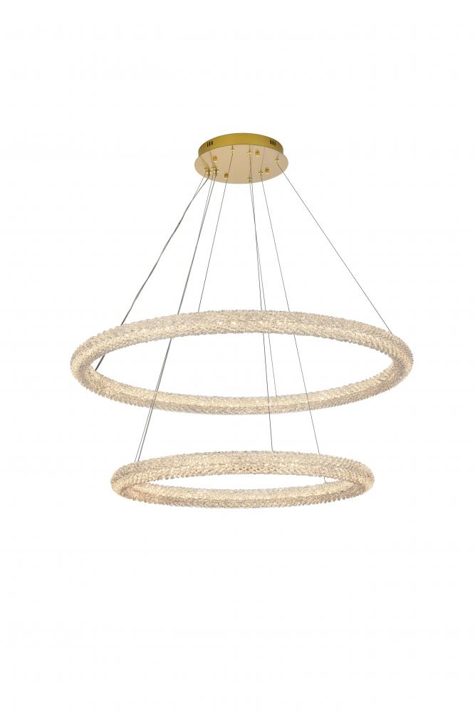 Bowen 42 inch LED chandelier in Satin Gold