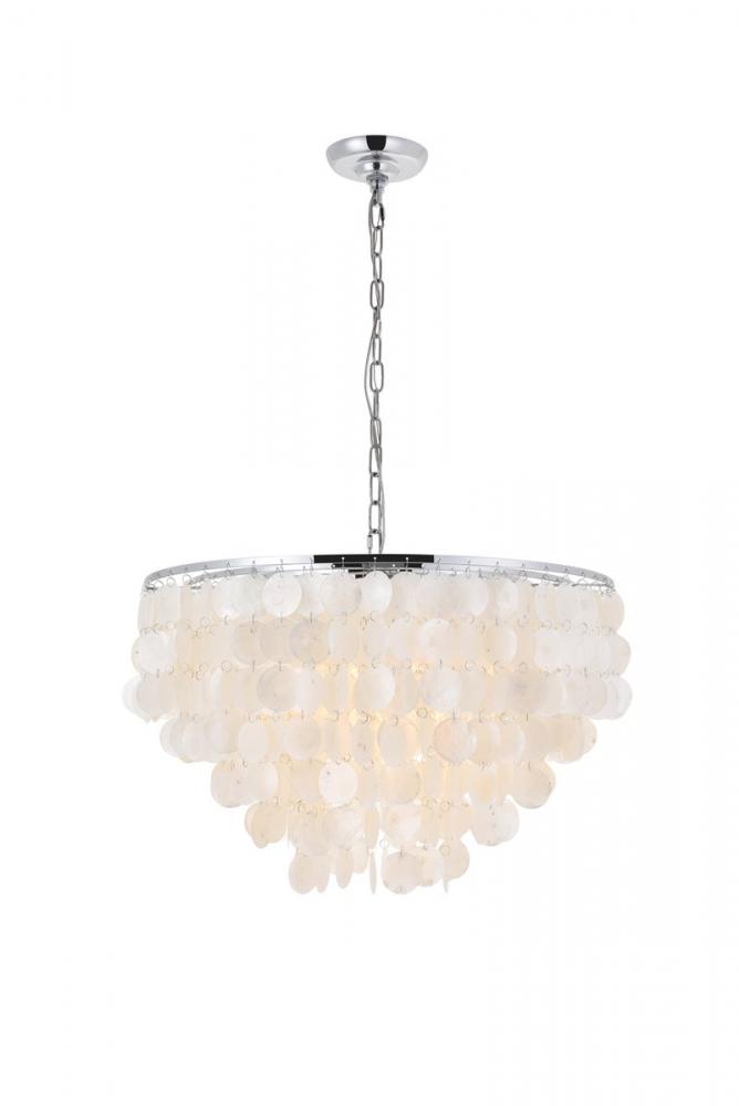 Selene 6 Light Chrome Pendant