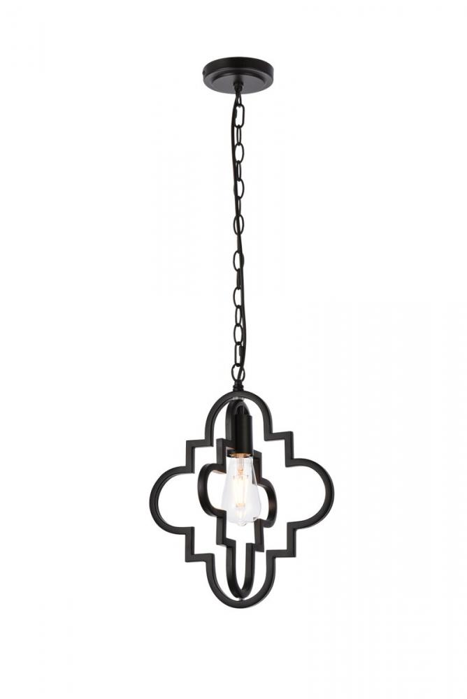 Sandara 1 Light Pendant in Black