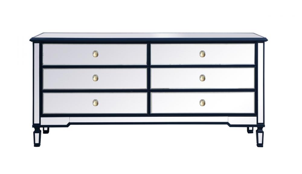 Contempo 72 In. Mirrored Chest in Blue