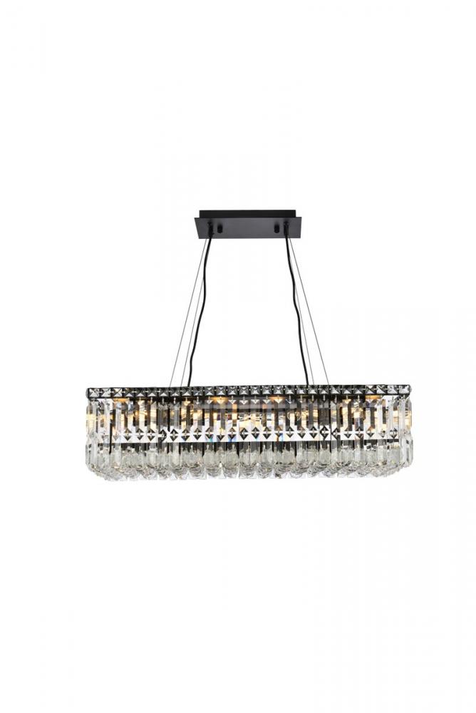 MaxIme 28 Inch Black Chandelier