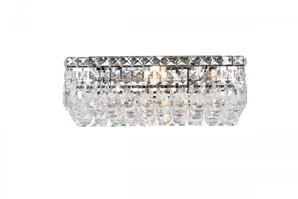 MaxIme 4 Light Chrome Flush Mount Clear Royal Cut Crystal