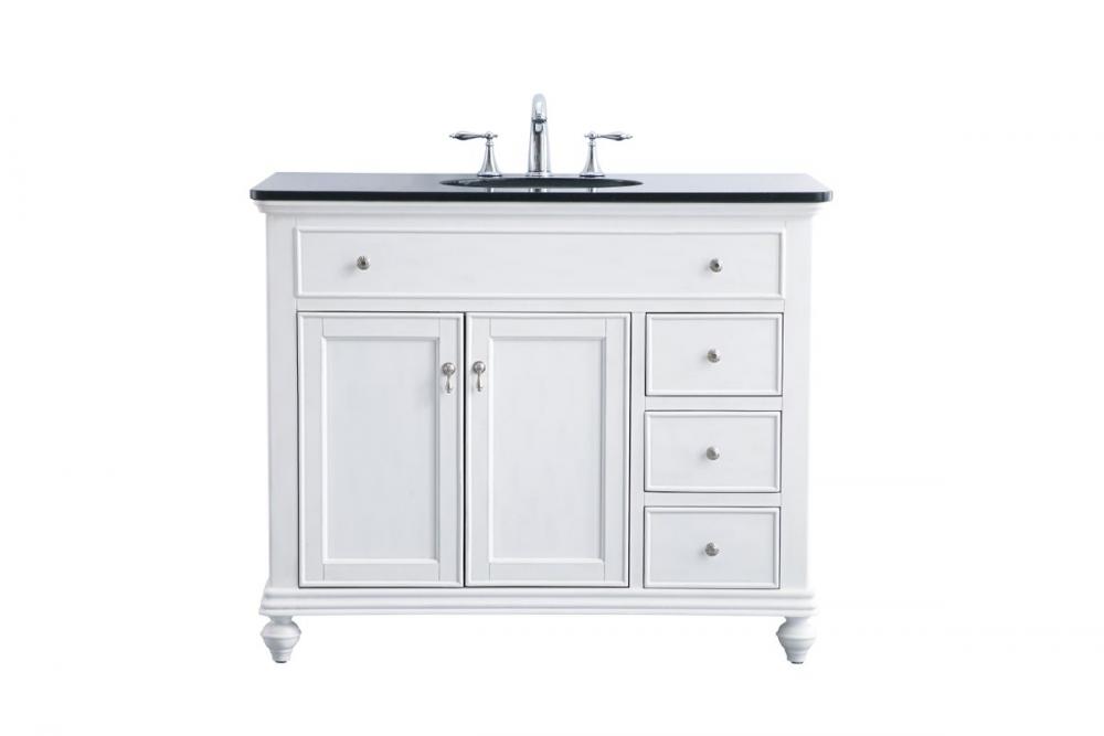 42 In. Single Bathroom Vanity Set in Antique White