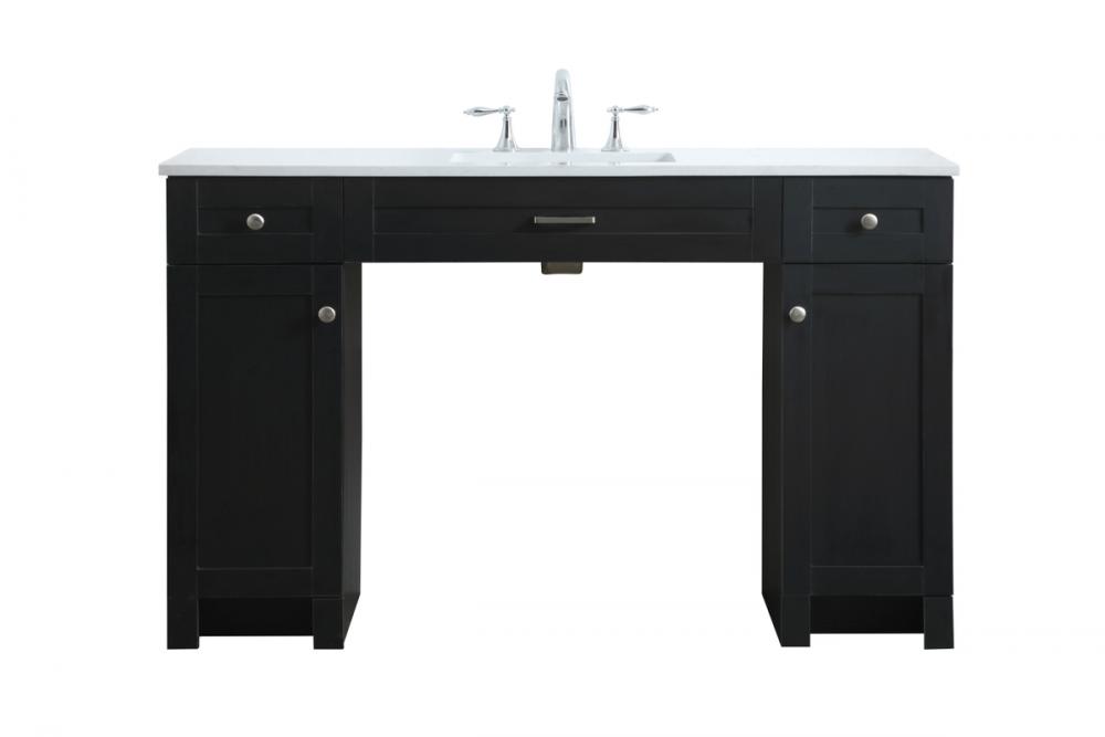 54 Inch Ada Compliant Bathroom Vanity in Black