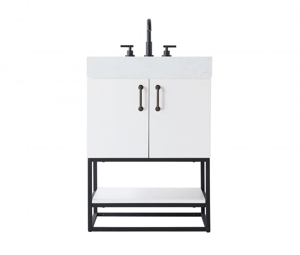 24 inch Single Bathroom Vanity in White