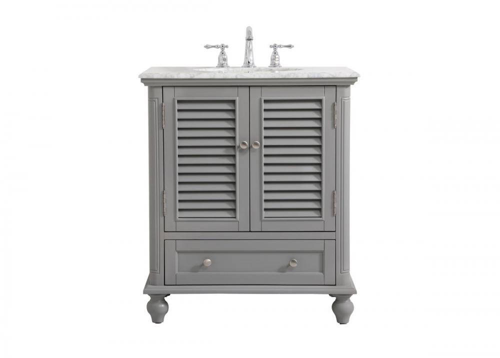 30 Inch Single Bathroom Vanity in Grey