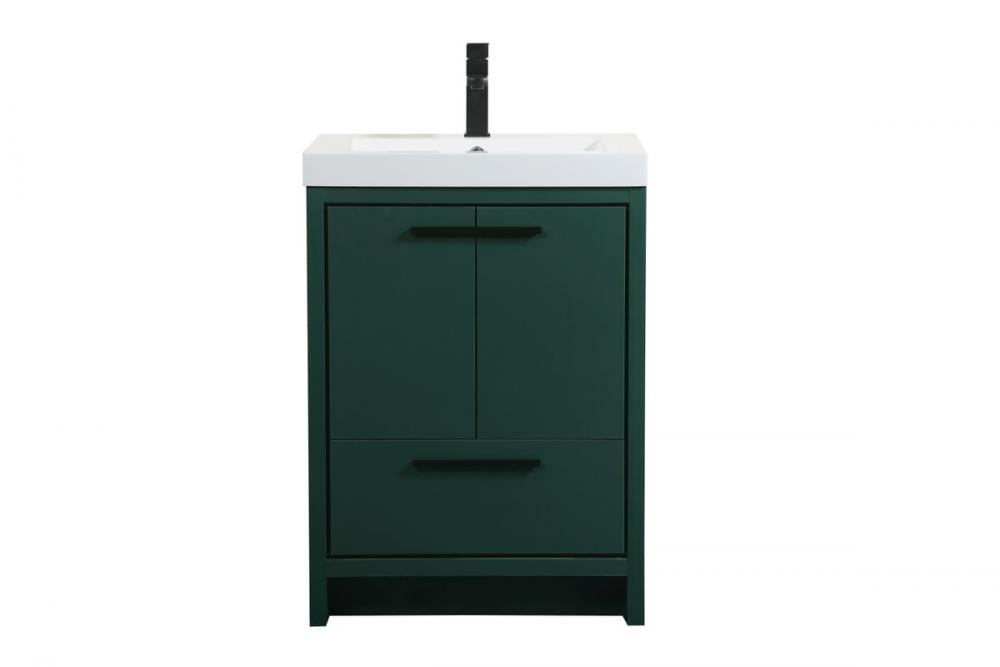 24 Inch Single Bathroom Vanity in Green