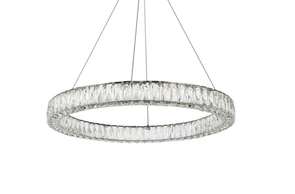 Monroe Integrated LED Chip Light Chrome Chandelier Clear Royal Cut Crystal