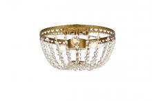 Elegant 1112F12BR - Kylie 12 inch flush mount in brass