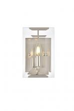 Elegant 1212W6PN - Monaco 1 Light Golden Iron Wall Sconce Glass Crystal